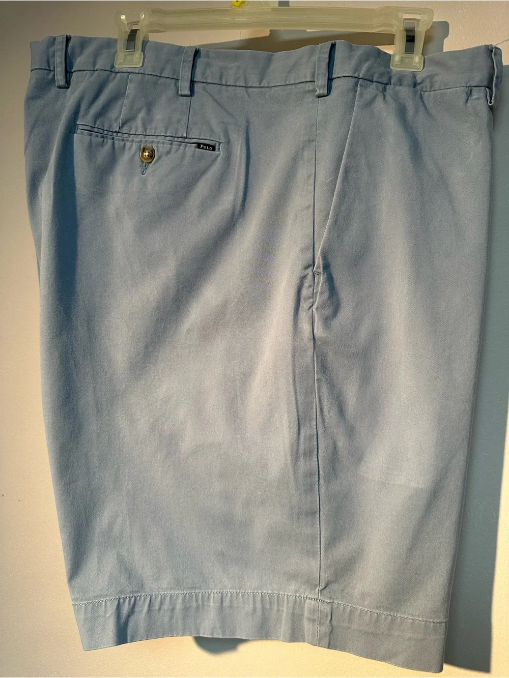 Polo by Ralph Lauren Light Blue Flat-Front Chino Men’s Shorts